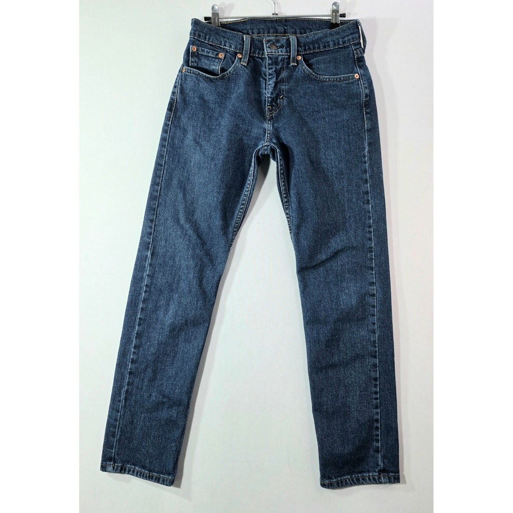 Levis 502 Taper Fit Jeans Mens 28x28 Dark Wash Blue Denim (Tag 28x30)